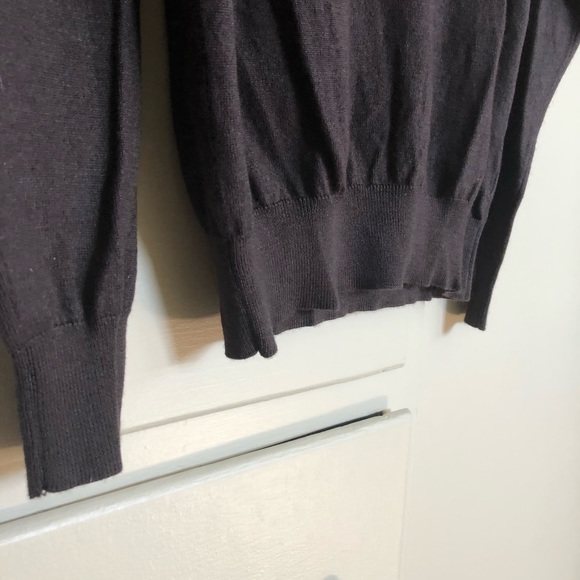 Chocolate Brown V-Neck Sweater - Picture 4 of 6